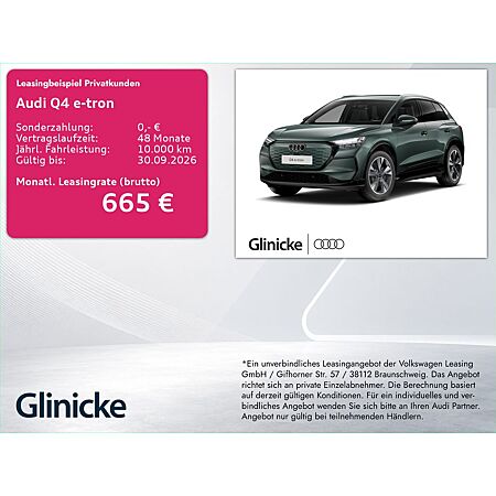 Audi Q4 e-tron leasen