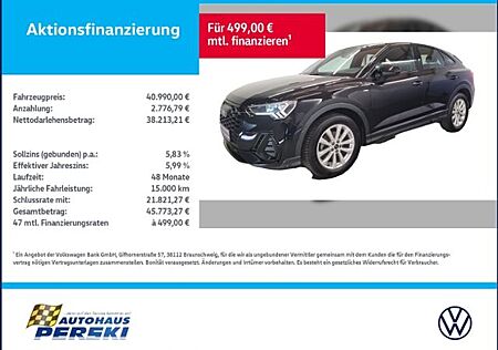 Audi Q3 Sportback 35 1.5 TFSI S line KLIMA, NAVI, LE