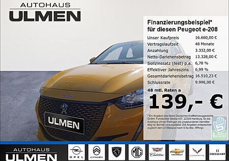 Peugeot e-208 e- Active Elektromotor Klimaautomatik Temp