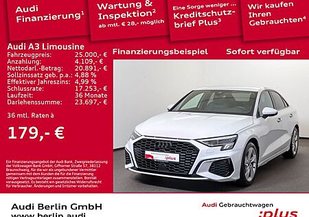 Audi A3 Limousine S line 35 TFSI 6-G. PDC B&O LED
