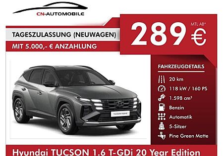 Hyundai Tucson 1.6 T-GDI 20 Year Edit. DCT Pano