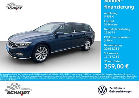 VW Passat Variant Volkswagen 2.0 TDI Elegance DSG MATRIX AHK
