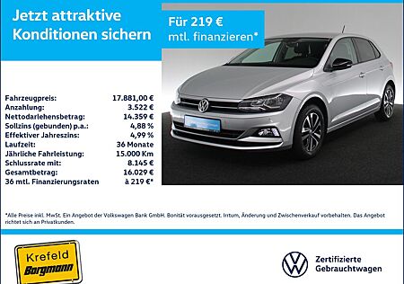 VW Polo Volkswagen 1.0 TSI IQ.DRIVE ACC SITZHEIZUNG PDC KLIMA