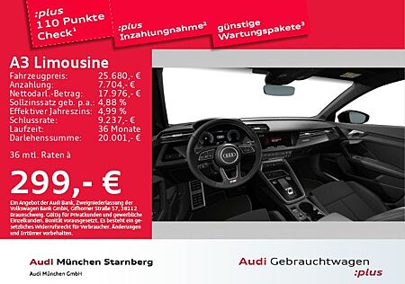 Audi A3 Limousine advanced 35 TFSI S tronic S line LE