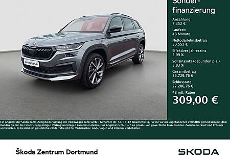 Skoda Kodiaq gebraucht kaufen Skoda Kodiaq 2.0 SPORTLINE 4X4 AHK 360CAM LM20 EKLAPPE
