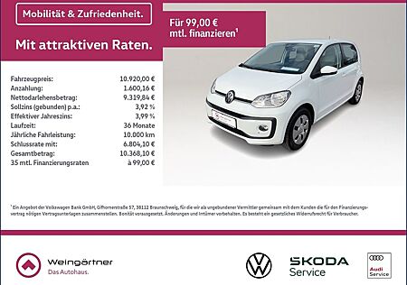 VW Up Volkswagen ! 1.0, Sitzheizung, Winterpaket, Klimaanlage,