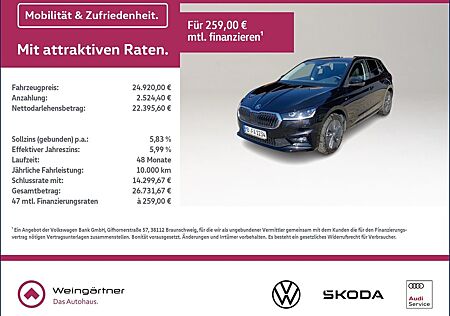 Skoda Fabia 1.0 TSI Drive, Fahrassistenz Paket, Winter