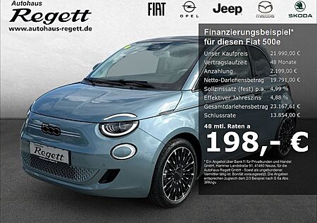 Fiat 500E e El. Panodach Navi Memory Sitze LED Apple