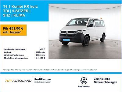 Volkswagen T6.1 Kombi KR kurz TDI | 9-SITZER | SHZ | KLIMA