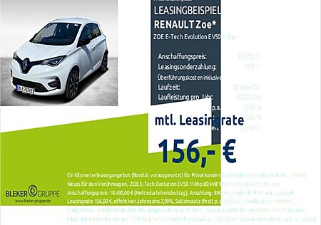Renault ZOE E-Tech Evolution EV50 110hp