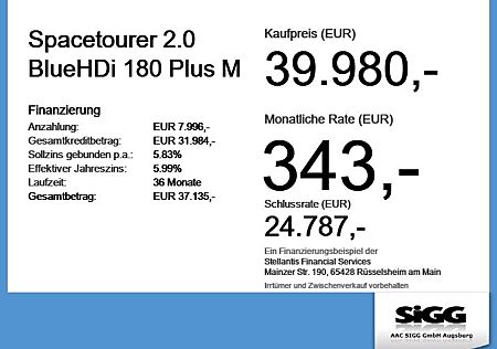 Citroën Spacetourer 2.0 BlueHDi 180 Plus M 8-Sitzer