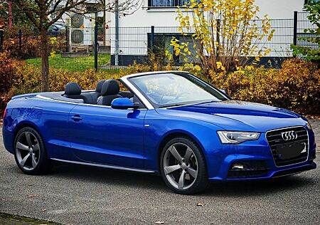 Audi A5 3.0 TDI S-line Cabrio sepangblau sport plus