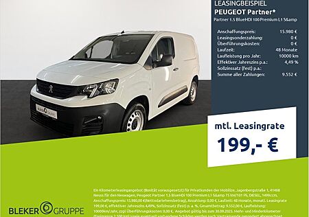 Peugeot Partner 1.5 BlueHDi 100 Premium L1 S&amp