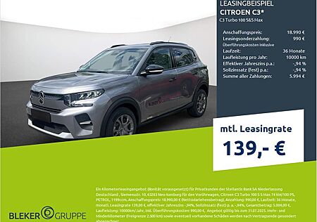 Citroën C3 Turbo 100 S&S Max