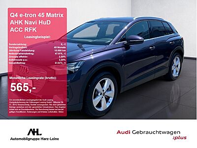 Audi Q4 e-tron 45 Matrix AHK Navi HuD ACC RFK ACC AHK