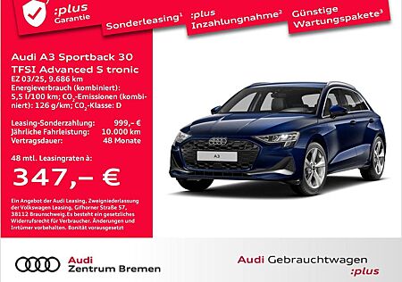 Audi A3 SPORTBACK 30 TFSI ADVANCED S-TRONIC NAVI ACC