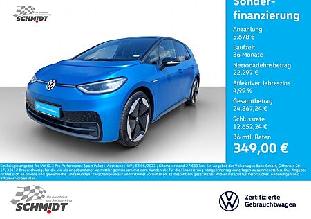 VW ID.3 Volkswagen Pro Performance Sport Paket+ Assistenz+ WP