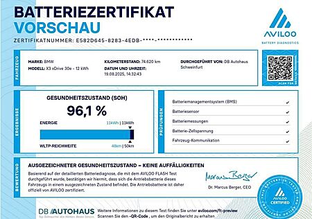 BMW X3 xDrive 30e Advantage Steptronic HeadUp Pano