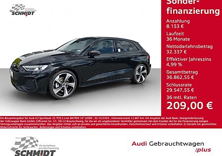 Audi A3 Sportback 35 TFSI S Line MATRIX 19" LEDER