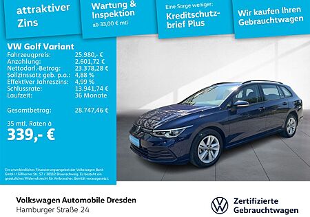 VW Golf Volkswagen VIII Variant Life 1.5 eTSI DSG APP TRAVEL