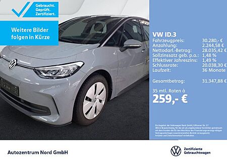 VW ID.3 Volkswagen Pro NAVI+LED+ACC+SITZHZG+KAMERA+DAB+
