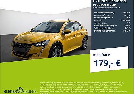 Peugeot 208 Allure Pack Elektromotor 136