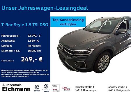 VW T-Roc Volkswagen Style 1.5 TSI+DSG+MATRIX-LED+NAVI+STHZG+AC