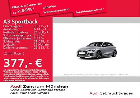 Audi A3 Sportback 40 TFSI e S tronic 2x S line Virtua