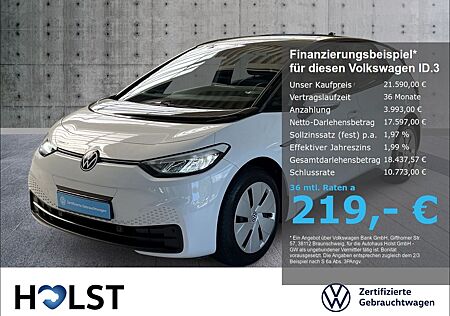 VW ID.3 Volkswagen Pro electric 107kW DiscoverPro LaneAssist C
