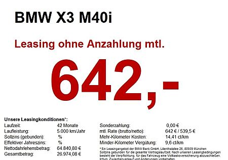 BMW X3 M40i AHK/SHZ/LASER/HUD/hk/AKUSTIK/PANO/360