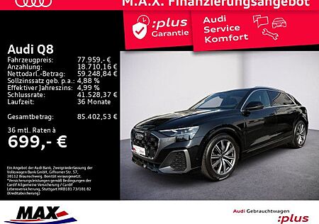 Audi Q8 50 TDI QUATT S LINE MATRIX+PANO+360°+AHK+HUD+