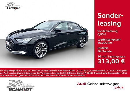 Audi A3 Limousine 30 TFSI advanced AHK MMI VIRTUAL