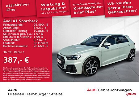 Audi A1 Sportback 25 TFSI S line LED Navi S tronic