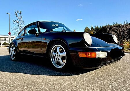 Porsche 964 C2, Schwarz / Schwarz, Schalter, Scheckheft