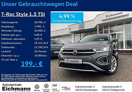 VW T-Roc Volkswagen Style 1.5 TSI+DSG+LEDPlus+ACC+RFK+SIDE-ASS