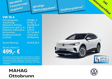 VW ID.4 Volkswagen Pro 210kW WärmePu CCS IQ.Light Navi ParkPil