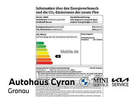 BMW 220i A M-SPORT-PRO GSD LEDER HIFI-HK ACC APPLE