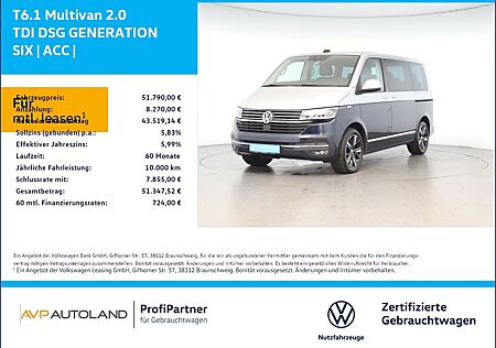 VW T6 Multivan Volkswagen T6.1 Multivan 2.0 TDI DSG GENERATION SIX | ACC |