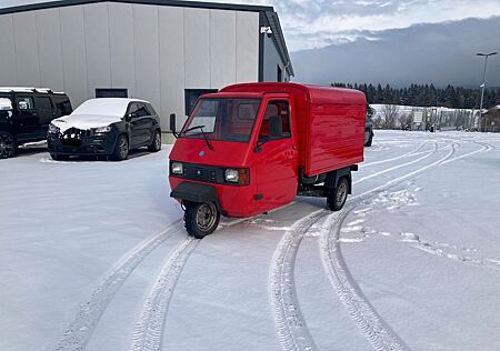 Piaggio APE TM, Kastenaufbau, Heizung, Lenkrad