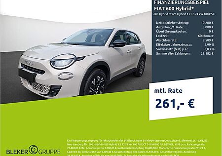 Fiat 600 Hybrid MY25 Hybrid 1.2 T3 74 kW 100 PS DCT