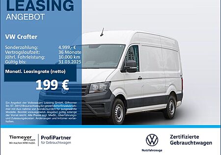 VW Crafter Volkswagen 35 Kasten MR HD 3-SITZE 270°TÜREN KAMERA