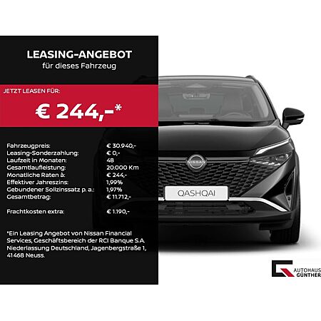 Nissan Qashqai leasen