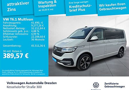 VW T6 Multivan Volkswagen T6.1 Multivan 2.0 TDI DSG AHZV Navi LED Kamera