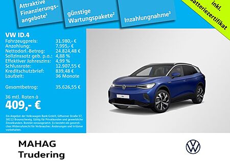 VW ID.4 Volkswagen Pro Performance 150kW CCS AHK IQ.Light Navi