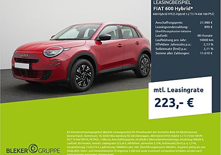 Fiat 600 Hybrid Hybrid MY25 Hybrid 1.2 T3 74 kW