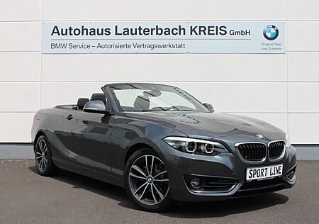 BMW 218i Cabrio Sport Line NAVI, LED, PDC, SHZ, HiFi