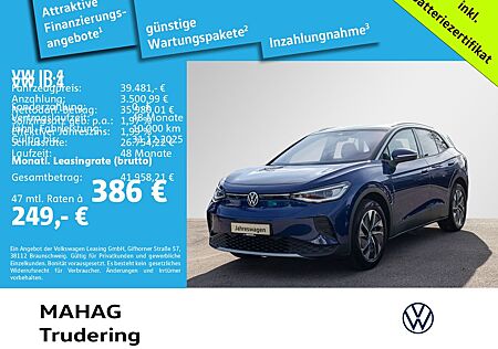 VW ID.4 Volkswagen Pro 210kW WärmePu CCS IQ.Light Navi ParkAss