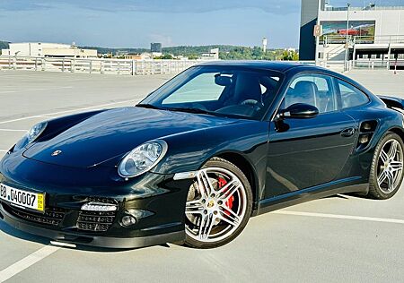 Porsche 997 Turbo dunkelolivmetallic C00 NeoClassicCard