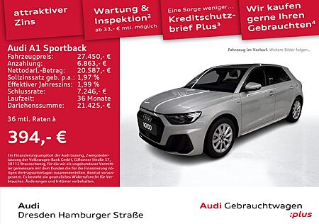 Audi A1 Sportback 25 TFSI S line LED Navi S tronic