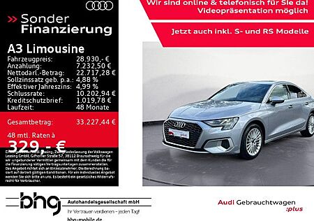 Audi A3 Limousine 35 TFSI advanced LED/MMI/Interface/